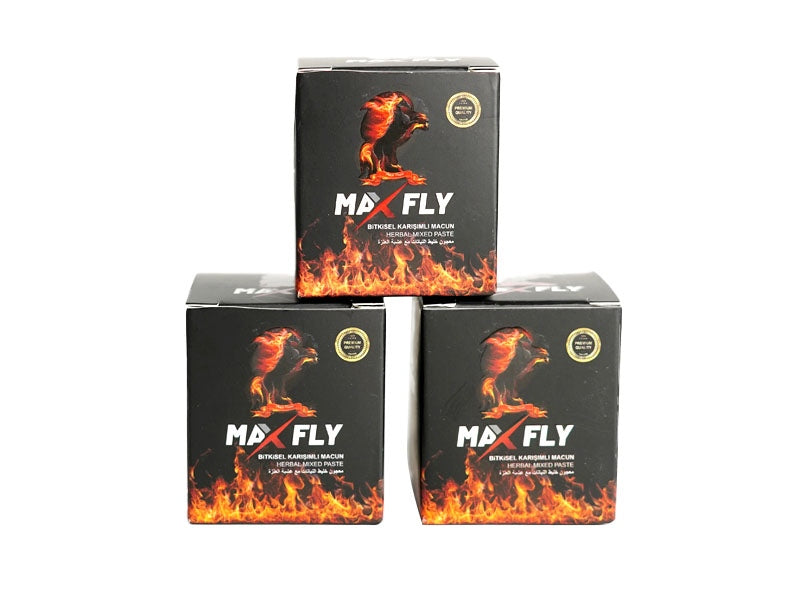 Max Fly Turkish Honey, Double effect with Ginseng, Ginger and Carob For Men and Women, 3X43gm