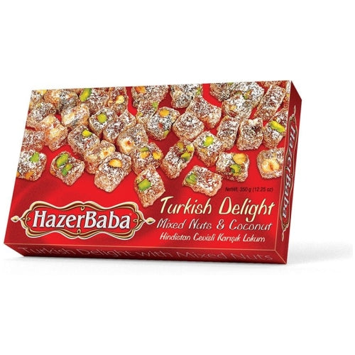 Hazer Baba | Coconut Dusted Mixed Nuts Turkish Delight
