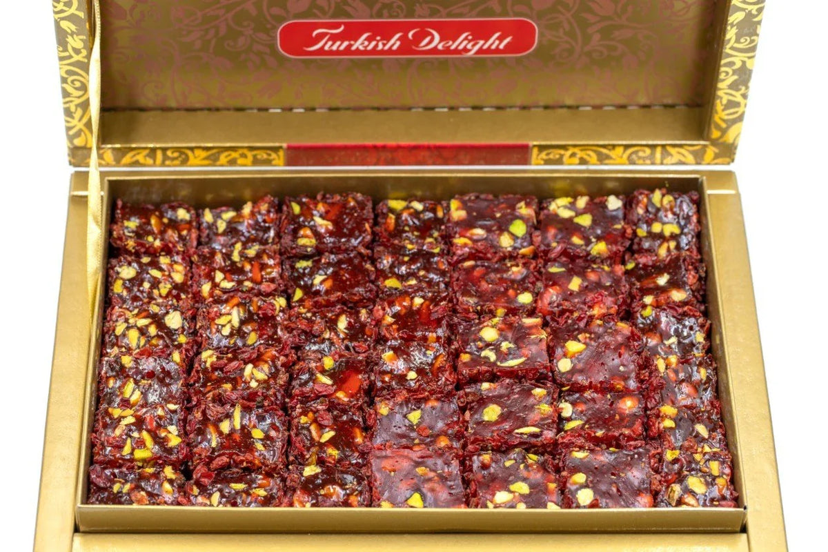 Eyup Sultan Turkish Delight Pistachio Pomegranate Wick with Zeresk Grapes - Indispensable Dessert