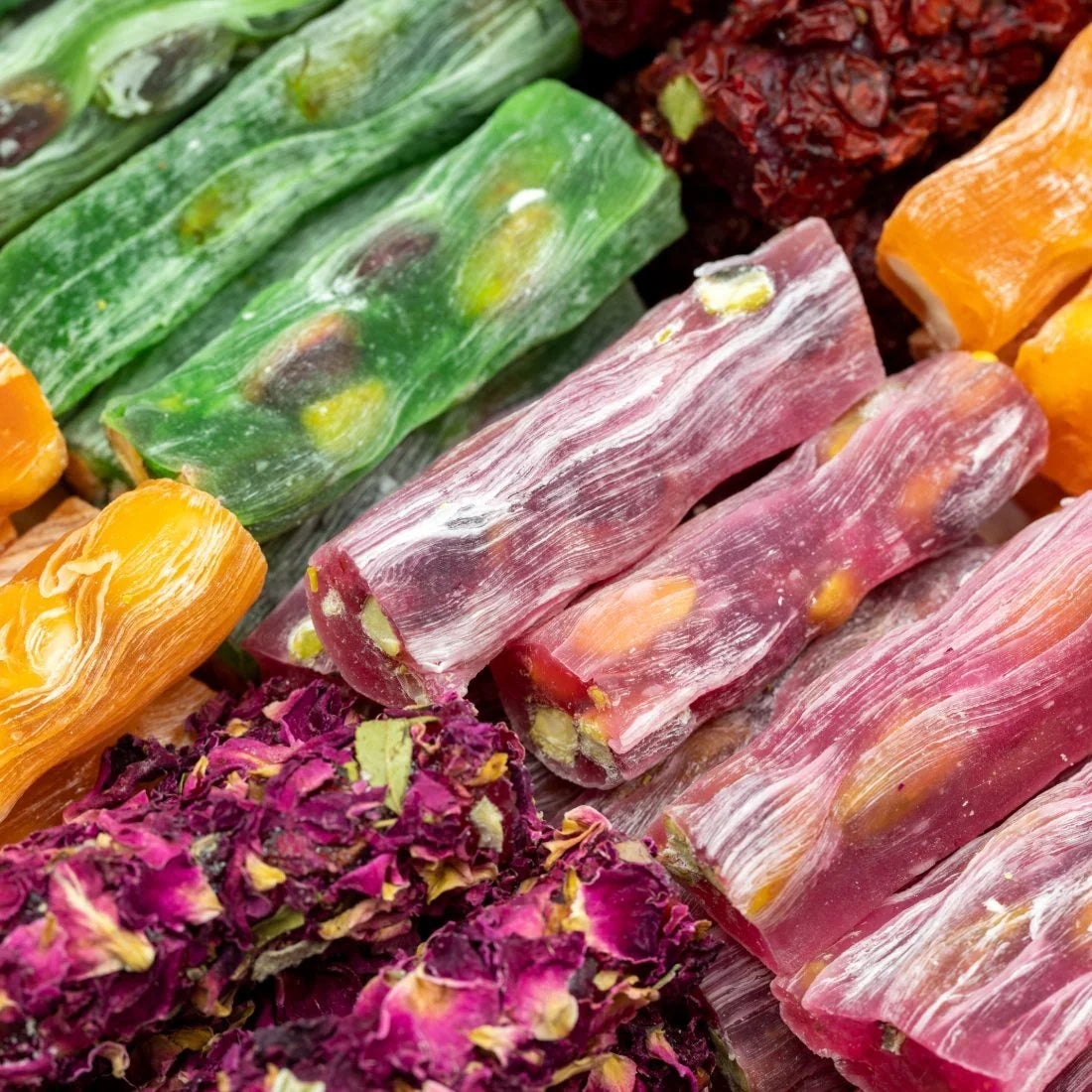 Ganik Sarsultan | Turkish Delight Fingers Variety Mix (Pomegranate, Orange, Honey, Kiwi)