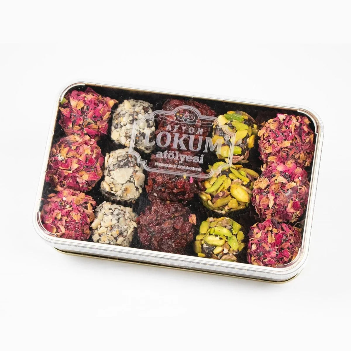 Lokum Atolyesi | Fig Balls Covered with Nuts (Fig Atom) in Metal Box