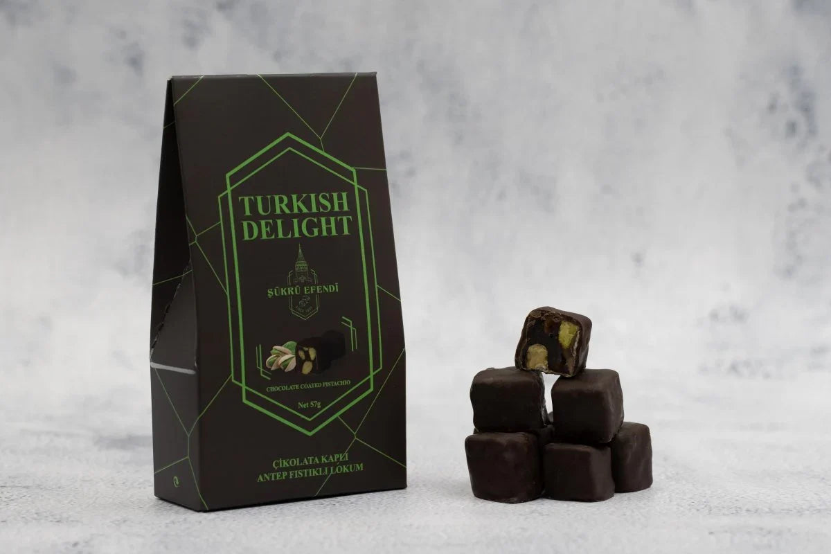Sukru Efendi 1935 | Open and Enjoy Turkish Delight Chocolate Coated Pistachio
